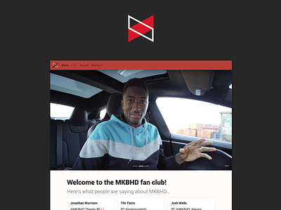 MKBHD Fan Site cards mkbhd responsive responsive web design tweets web development youtuber