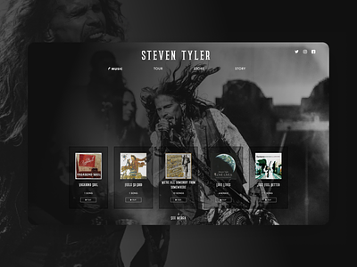 Steven Tyler - Website Concept personal website rock steven tyler ui ui design web design