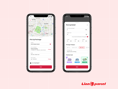 Pick Up Exploration - Lion Parcel Apps exploration logistic logistic apps mobile design package pick-up product design ui ui design uiux design