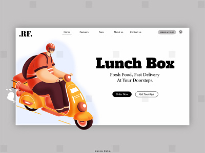 Fast Delivery boy branding character character design character illustration dailyui delivery delivery boy delivery service design food illustration online online store typography ui vector web webdesign website