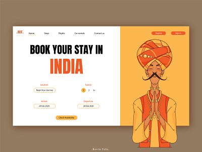 Online Booking branding character character design character illustration design header illustration india indian indian culture online booking ui ux vector web design website