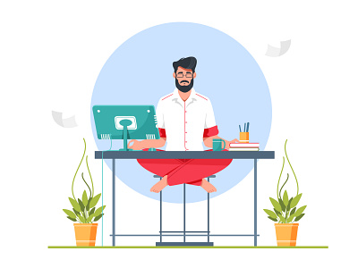 Relaxed Man boss boy branding character character design character illustration colorful computer graphics design free illustration men fashion relax vector