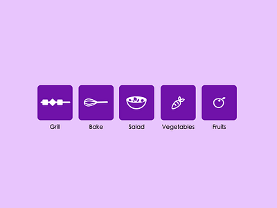Icons cooking design flat icons minimal