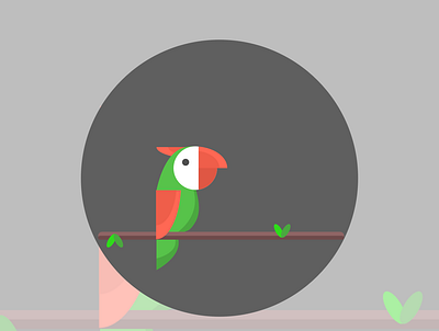 parrot 2d design illustration ui vector