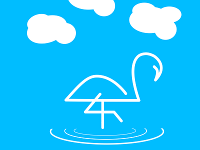 Swan design illustration ui vector