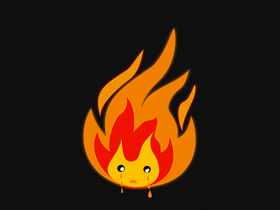 Fire 2d design illustration vector