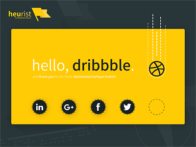 And so we debut. Hello, Dribbble. branding branding agency debut design hello hello dribbble heurist heurist the brand developers illustration