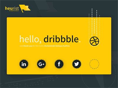 And so we debut. Hello, Dribbble.