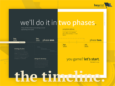 Project Proposal - Timeline agency branding agency flat heurist heurist the brand developers illustration minimal project proposal timeline