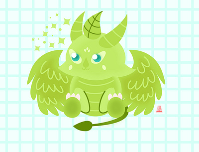 Chibi Green Dragon art childrens illustration design dragon illustration mascot character mascot design vector