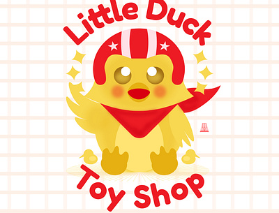 Little Duck art branding design duck illustration logo mascot character mascot design toy design toy store vector
