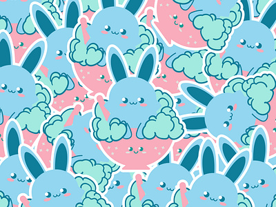 Ice Cream Bunny Illustration