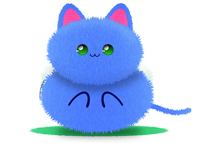 Cute Blue Cat 3d art cat design illustration kawaiiart monster vector