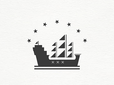 Pirate Ship Logo art branding design icon illustration logo