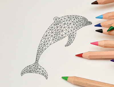 Dolphin Low Poly Art (On Progress) art design illustration logo lowpolyart