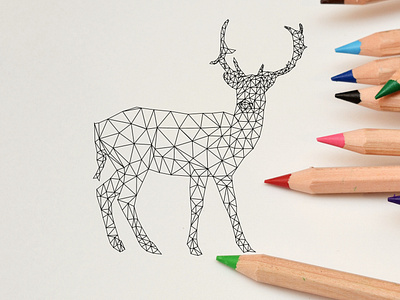 deer low poly art