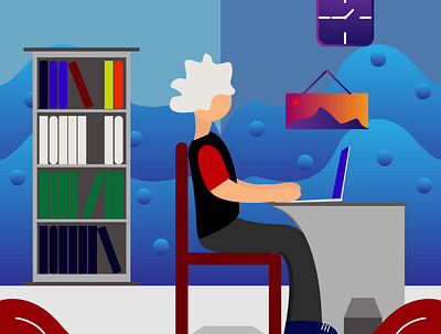 Freelancing design flat illustration vector