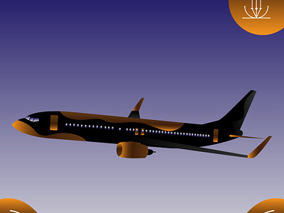 Boeing B737-800 NG Flat Illustration