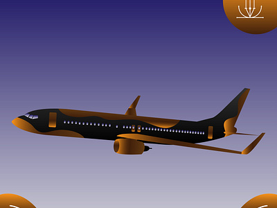 Boeing B737-800 NG Flat Illustration