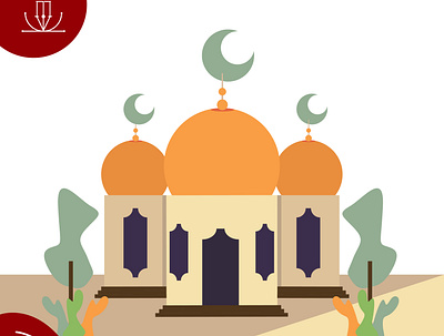 The Mosque art design flat flat illustration icon illustration vector