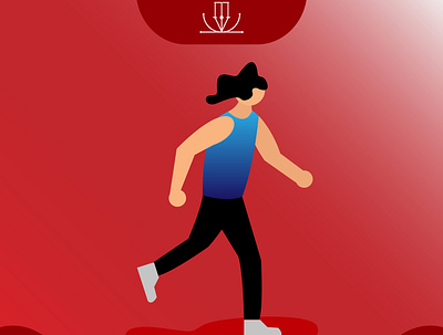 Jogging art design flat flat illustration icon illustration vector