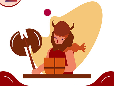 Viking Character Design art character character design design flat flat illustration illustration vector