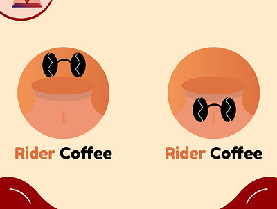 Rider Coffee Logo Design art branding design flat flat illustration icon illustration logo vector