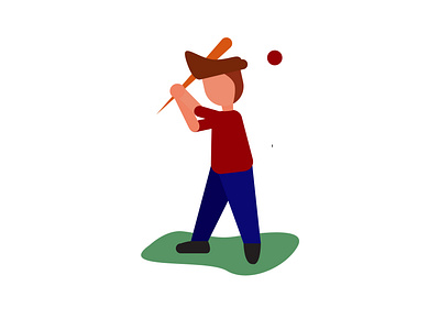 Baseball Player Gesture Illustration