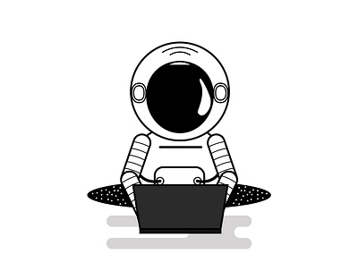 Astronaut Illustration art branding design flat flat illustration illustration logo vector