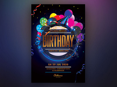 Birthday Flyer anniversary birthday design download flyer graphic design graphicriver photoshop poster psd template