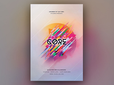 Core Flyer abstract colorful design download flyer graphic design graphicriver light photoshop poster psd template