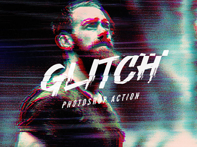 VHS Glitch Photoshop Action