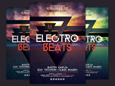 Electro Beats Flyer design electro event flyer flyerdesign future futuristic party poster stylewish typo typographic