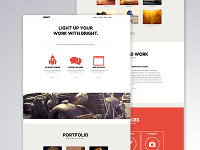 Bright - One Page Portfolio Muse Theme