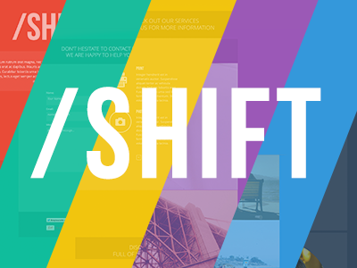 Shift - One Page Muse Theme adobe muse clean colors flat minimal modern muse onepage theme transition webdesign website