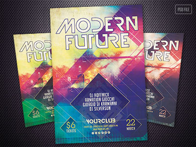 Modern Future Flyer flyer future futuristic graphicdesign graphicriver modern partyflyer poster posterdesign psd stylewish template