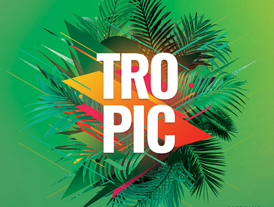 Tropic Flyer abstract beach design download flyer graphic design graphicriver green photoshop poster psd shape summer template tropical tropical flyer