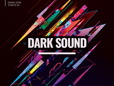 Dark Sound Flyer abstract design download flyer graphic design graphicriver instagram instagram template photoshop poster psd template