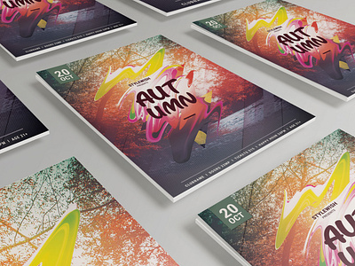 Autumn Flyer design download flyer graphic design graphicriver photoshop poster psd template