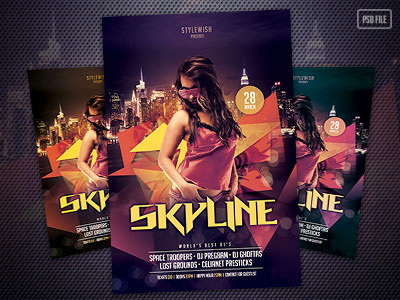 Skyline Party Flyer
