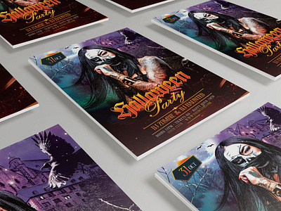 Halloween Party Flyer creepy dark death evil graphicriver halloween halloween bash halloween design halloween flyer halloween party haunted haunting horror photoshop poster scary spooky terror witch