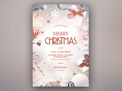 Christmas Flyer Template christmas christmas card christmas flyer christmas invitation christmas party download flyer graphic design graphicriver poster psd template xmas xmas flyer