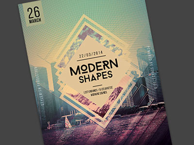 Modern Shapes Flyer abstract city flyer graphicriver graphics grid moder poster psd shapes square template