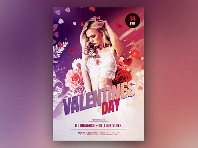 Valentines Day Flyer download flyer graphicriver photoshop poster psd romance romantic template valentine valentine day valentines day valentinesday