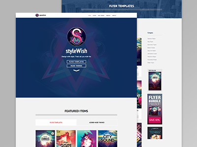 styleWish • website clean design flat flyers graphic graphic design muse muse themes templates web webdesign website