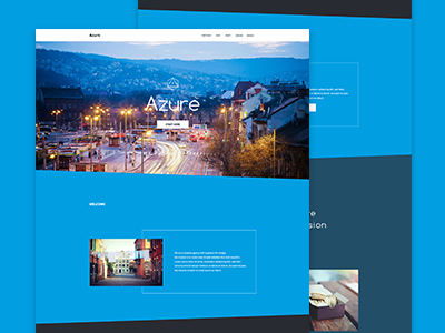 Azure - One Page Muse Theme adobe muse blue gumroad marine muse muse theme oblique one page single page themeforest web webdesign