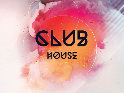 Club House Flyer abstract cloud club envato flyer future futuristic graphic design graphicriver hookah house lounge minimal poster smoke