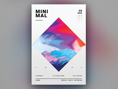 Minimal Flyer design download envato flyer graphic design graphicriver minimal minimalistic modern poster psd template