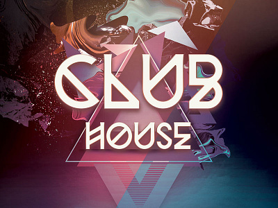 Club House Flyer club clubbing dark design dnb download drum and bass flyer future futuristic graphic design graphicriver nightclub photoshop poster psd resources template