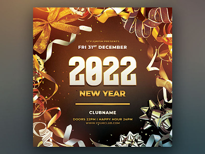New Year Flyer download flyer graphic design graphicriver new year new year flyer nye nye flyer nye party poster psd template